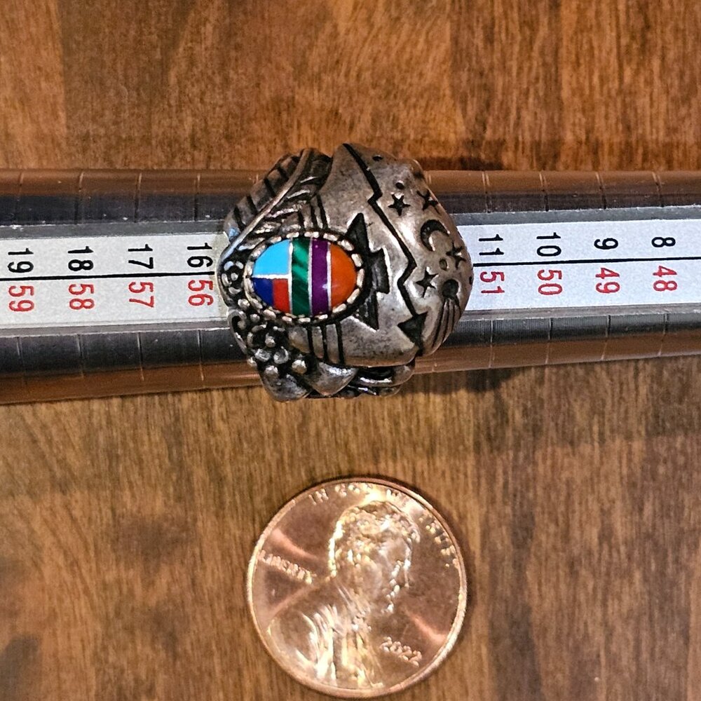 Vintage Shube Dakota West Sterling Bear Ring, size 7 - Picture 6 of 6